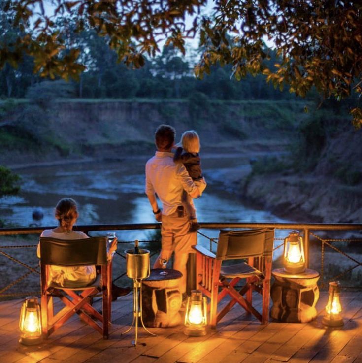 Afternoon rest on the deck of a safari camp